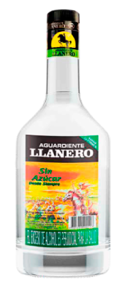 Botella aguardiente del llano tradicional